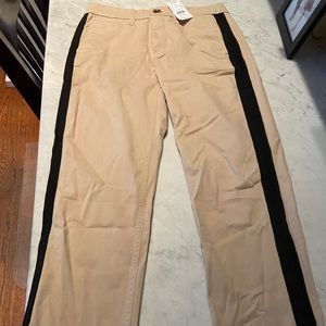 NWT jcrew girlfriend chino with tuxedo stripe